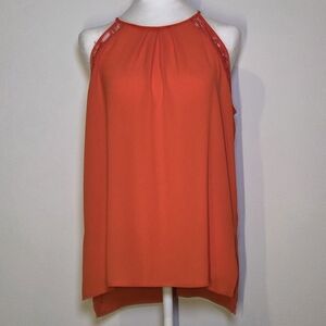 Sleeveless Orange Top